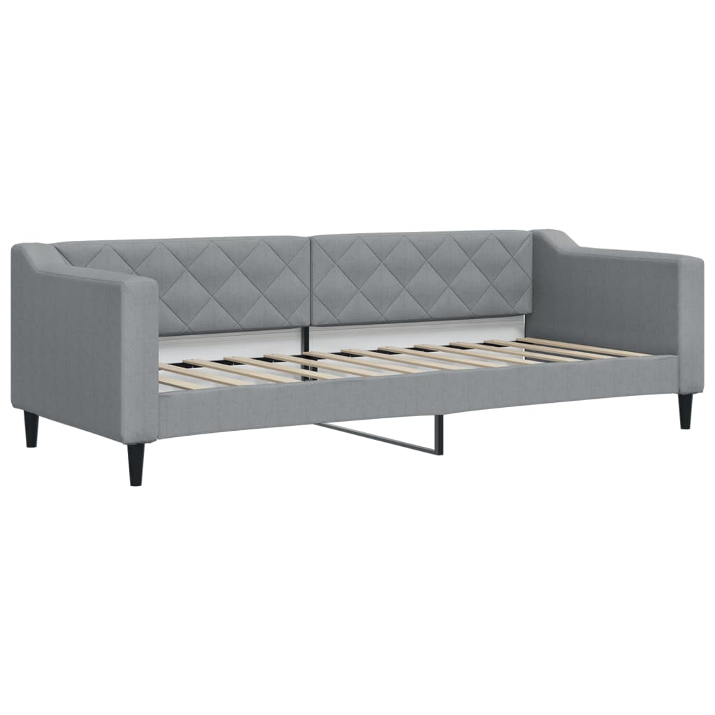 Slaapbank met matras 80x200 cm stof lichtgrijs is nu te koop bij PeponiXL, paradijselijk wonen!