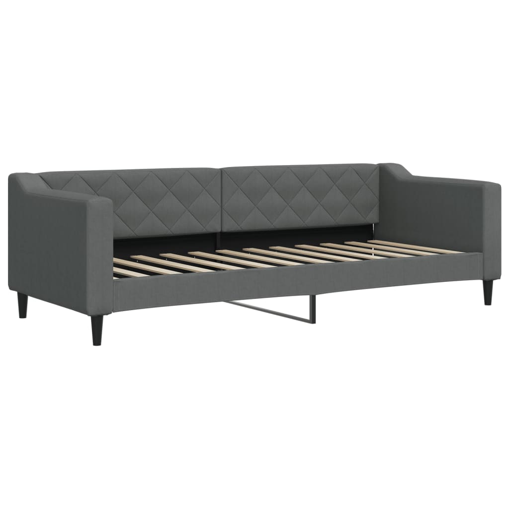 Slaapbank met matras 80x200 cm stof donkergrijs is nu te koop bij PeponiXL, paradijselijk wonen!