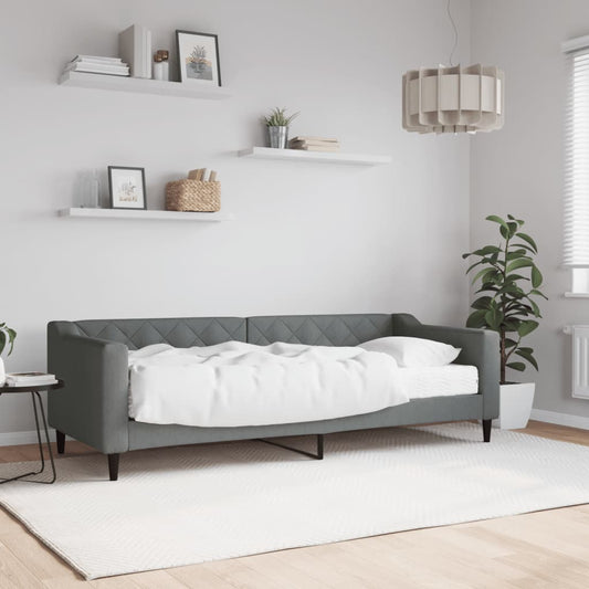 Slaapbank met matras 80x200 cm stof donkergrijs is nu te koop bij PeponiXL, paradijselijk wonen!