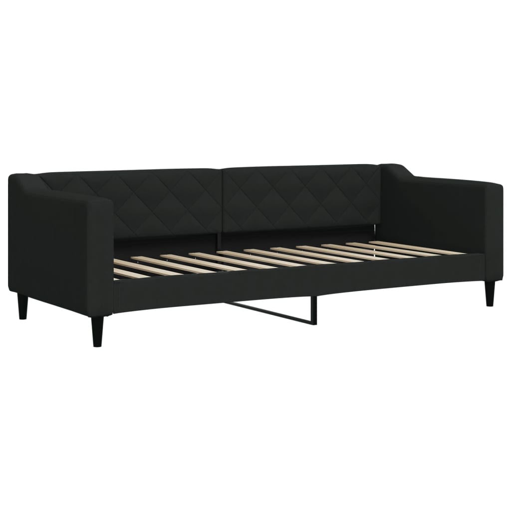 Slaapbank met matras 80x200 cm stof zwart is nu te koop bij PeponiXL, paradijselijk wonen!