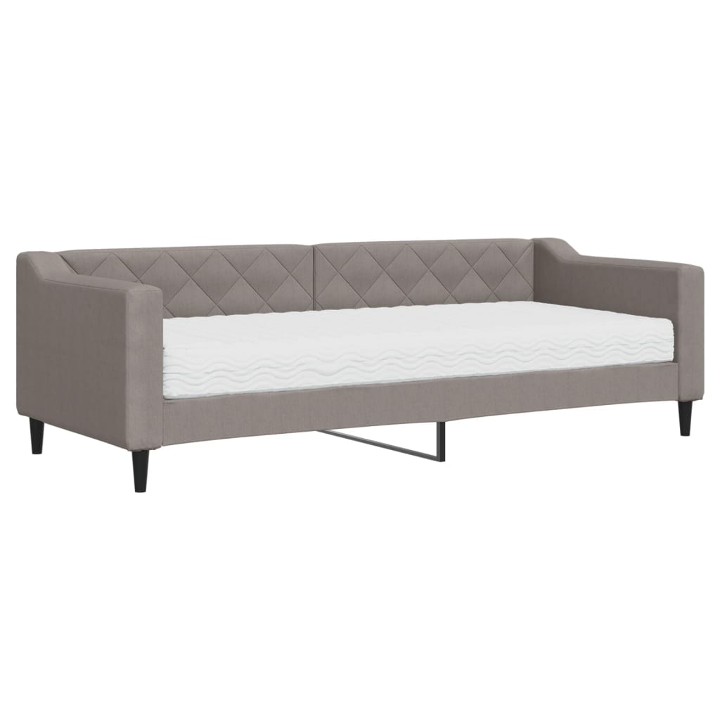 Slaapbank met matras 80x200 cm stof taupe is nu te koop bij PeponiXL, paradijselijk wonen!