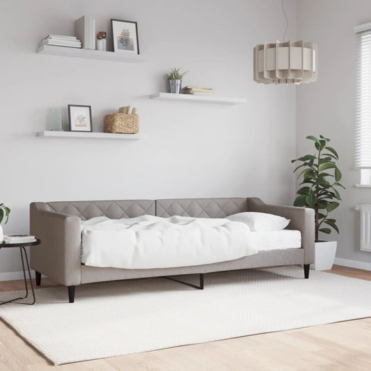 Slaapbank met matras 80x200 cm stof taupe is nu te koop bij PeponiXL, paradijselijk wonen!