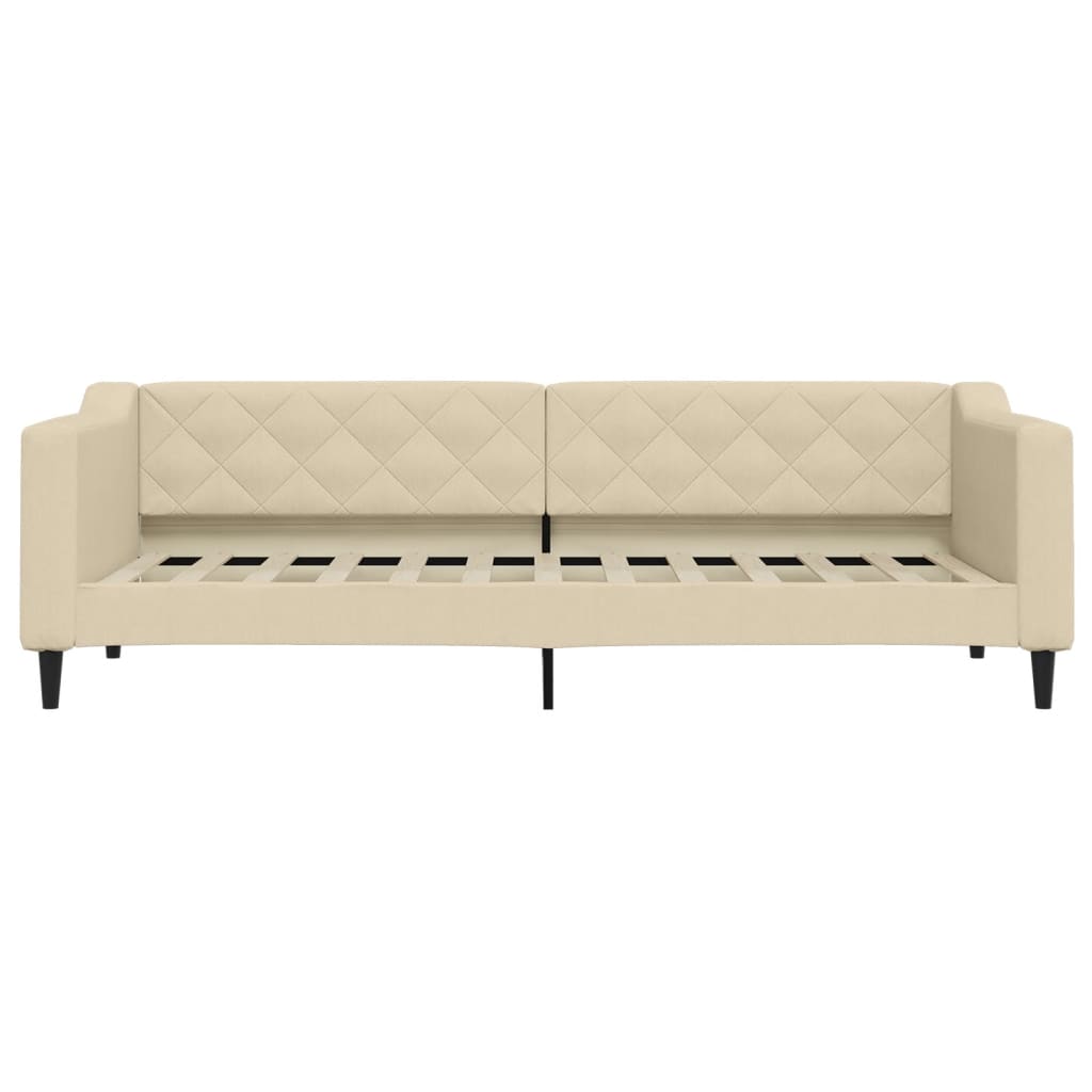 Slaapbank met matras 80x200 cm stof crèmekleurig is nu te koop bij PeponiXL, paradijselijk wonen!
