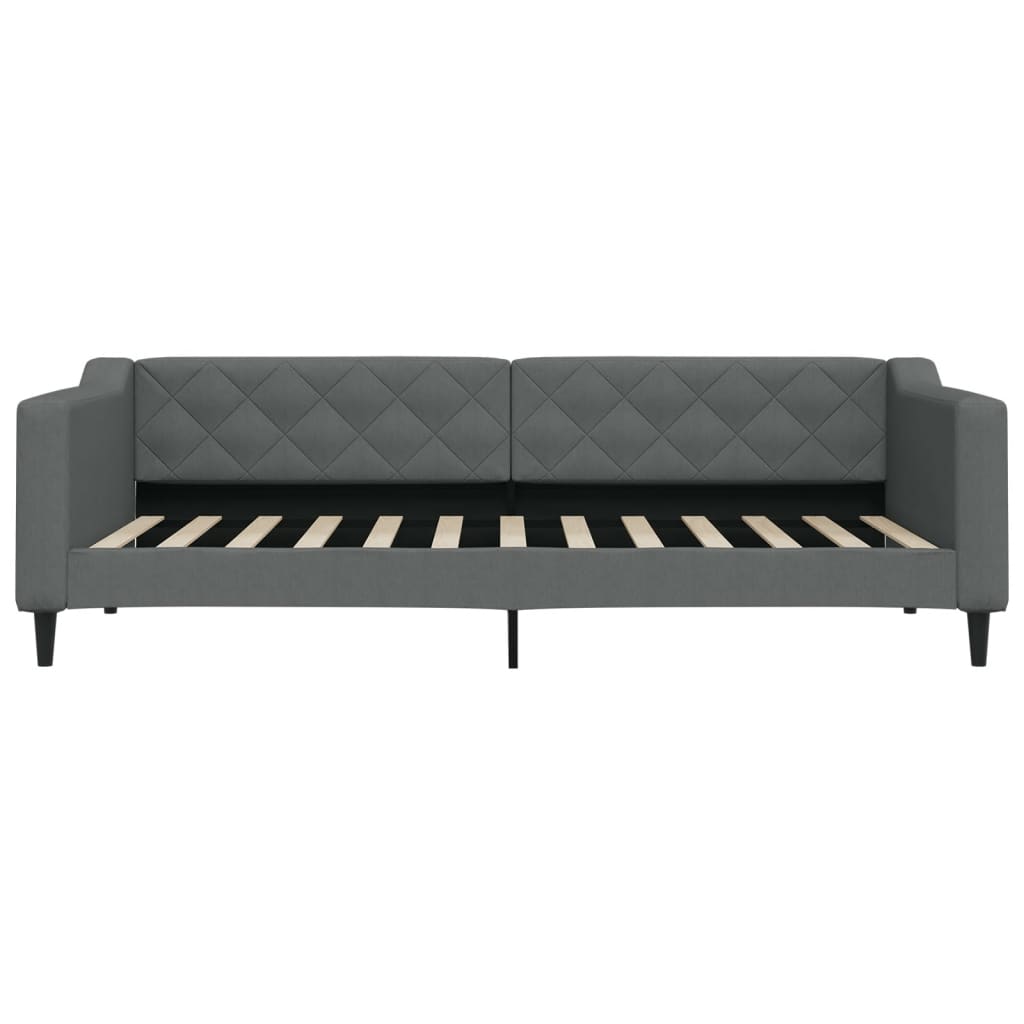 Slaapbank met matras 90x200 cm stof donkergrijs is nu te koop bij PeponiXL, paradijselijk wonen!