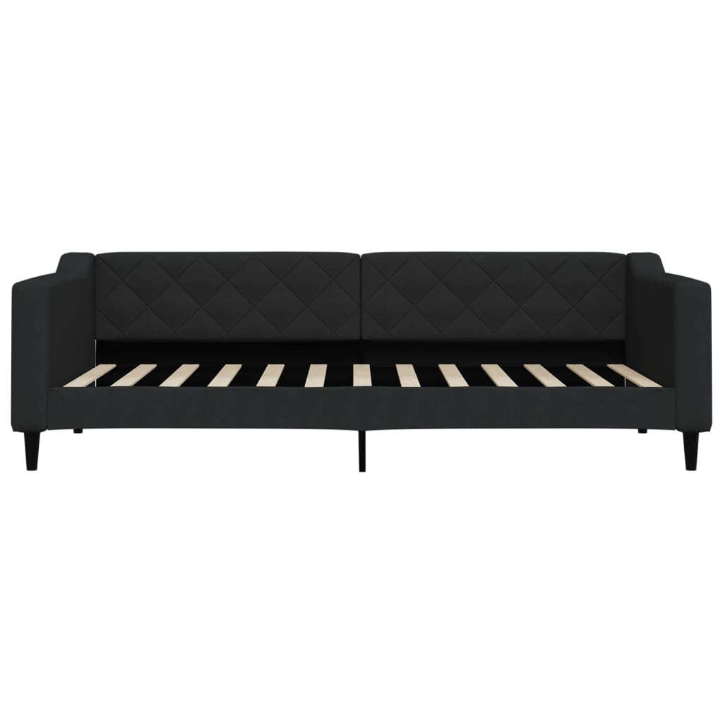 Slaapbank met matras 90x200 cm stof zwart is nu te koop bij PeponiXL, paradijselijk wonen!