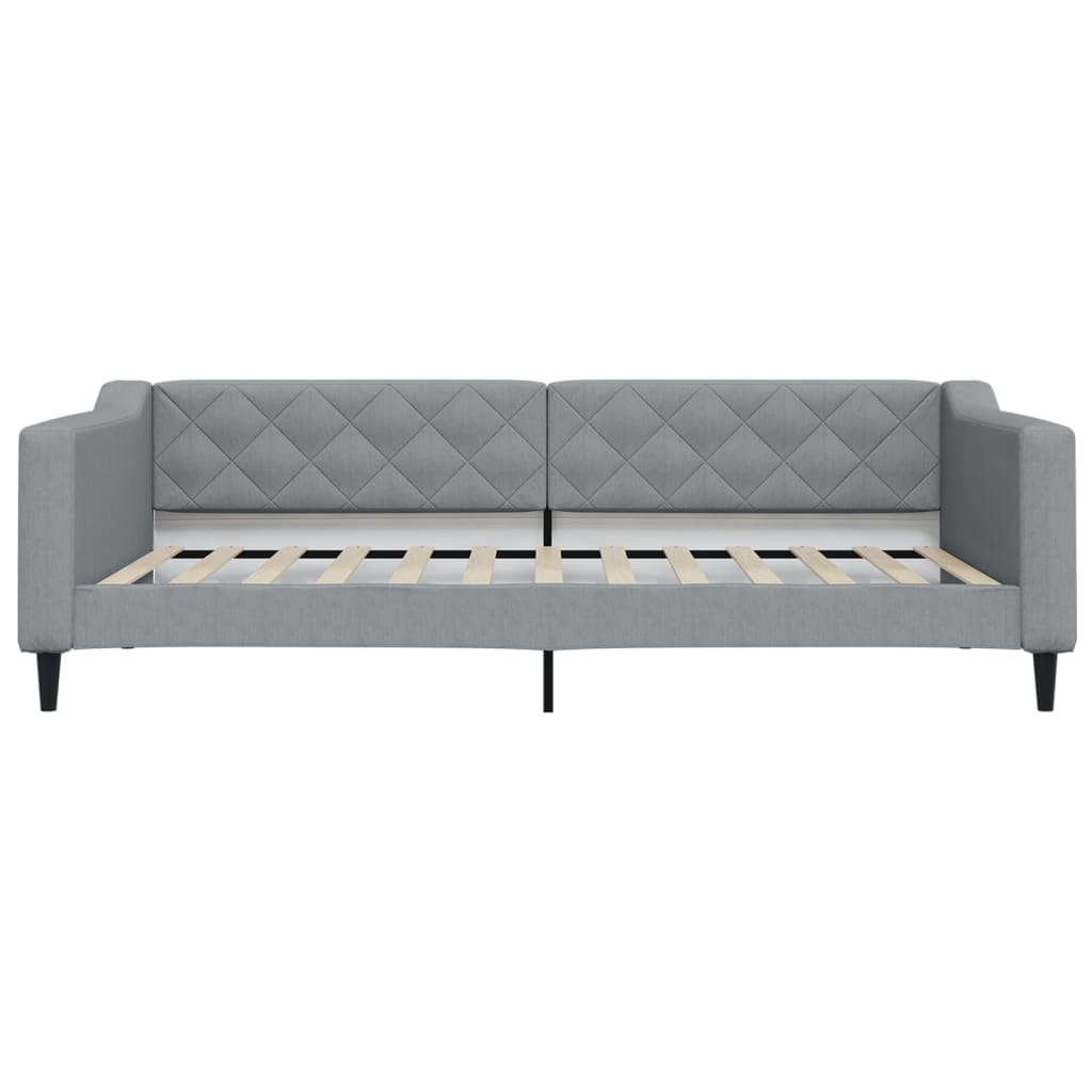 Slaapbank met matras 100x200 cm stof lichtgrijs is nu te koop bij PeponiXL, paradijselijk wonen!