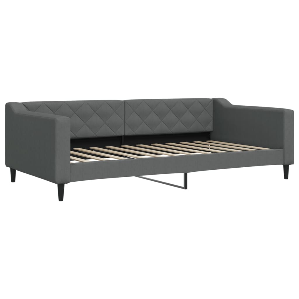 Slaapbank met matras 100x200 cm stof donkergrijs is nu te koop bij PeponiXL, paradijselijk wonen!