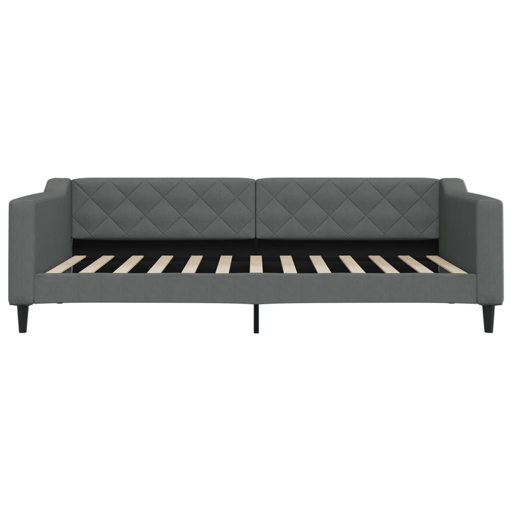Slaapbank met matras 100x200 cm stof donkergrijs is nu te koop bij PeponiXL, paradijselijk wonen!