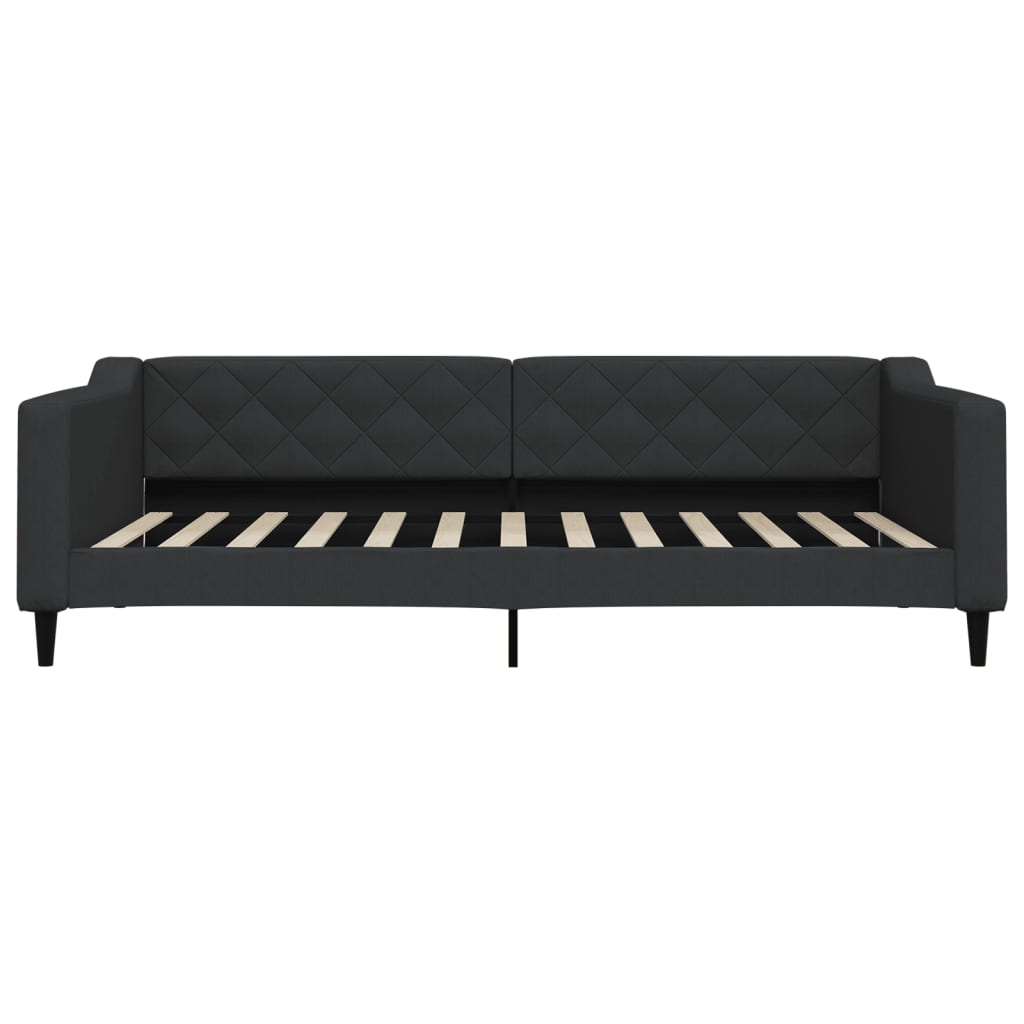 Slaapbank met matras 100x200 cm stof zwart is nu te koop bij PeponiXL, paradijselijk wonen!