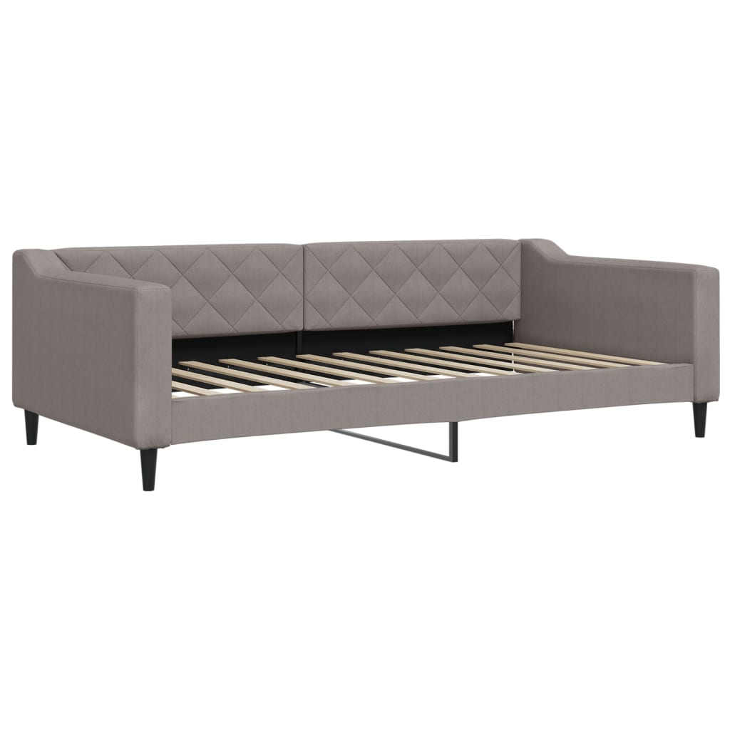 Slaapbank met matras 100x200 cm stof taupe is nu te koop bij PeponiXL, paradijselijk wonen!