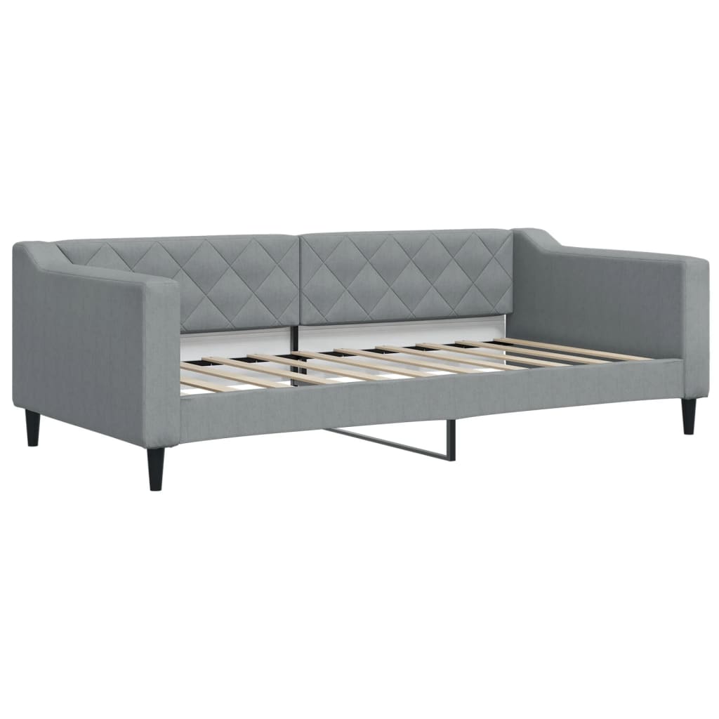 Slaapbank met matras 90x190 cm stof lichtgrijs is nu te koop bij PeponiXL, paradijselijk wonen!