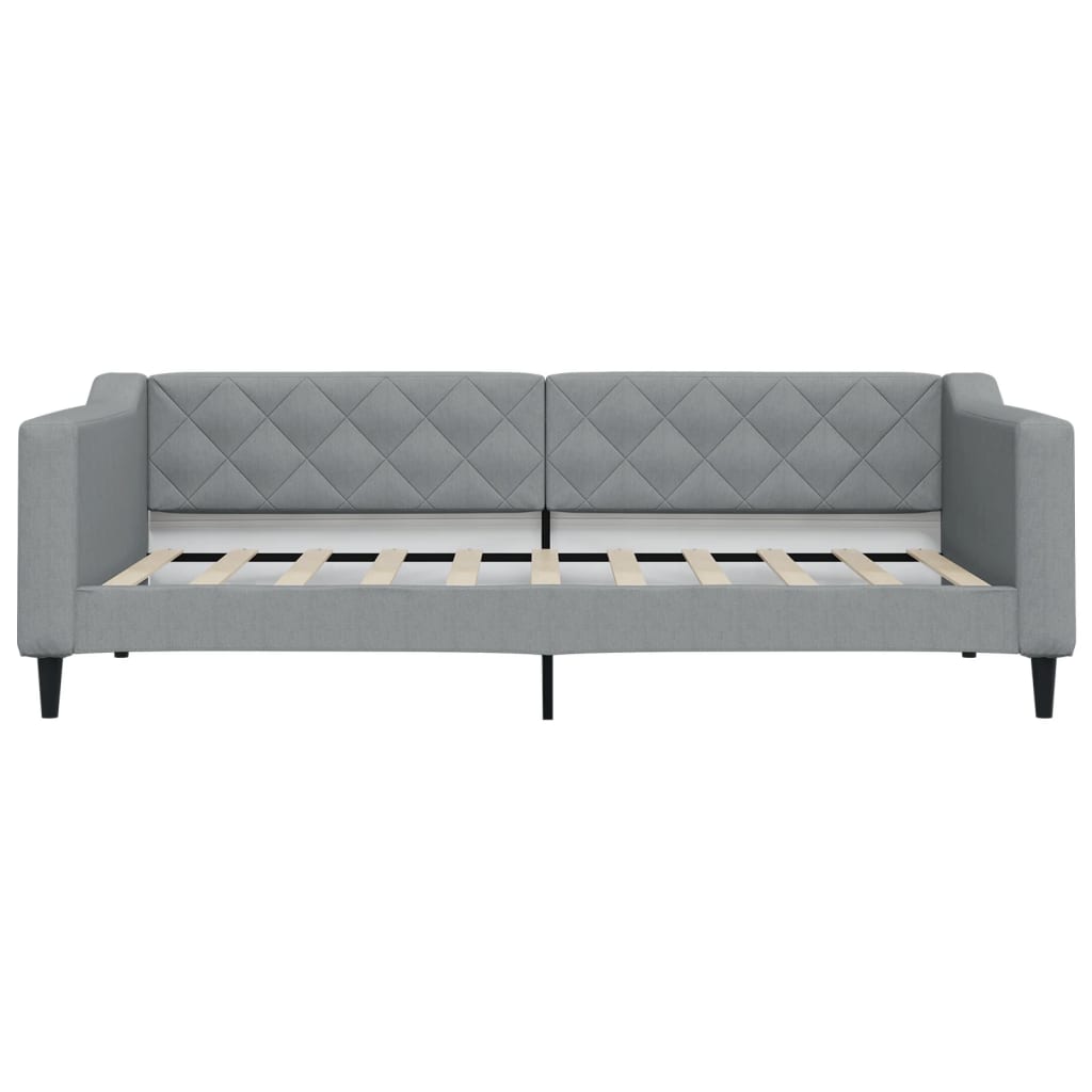 Slaapbank met matras 90x190 cm stof lichtgrijs is nu te koop bij PeponiXL, paradijselijk wonen!