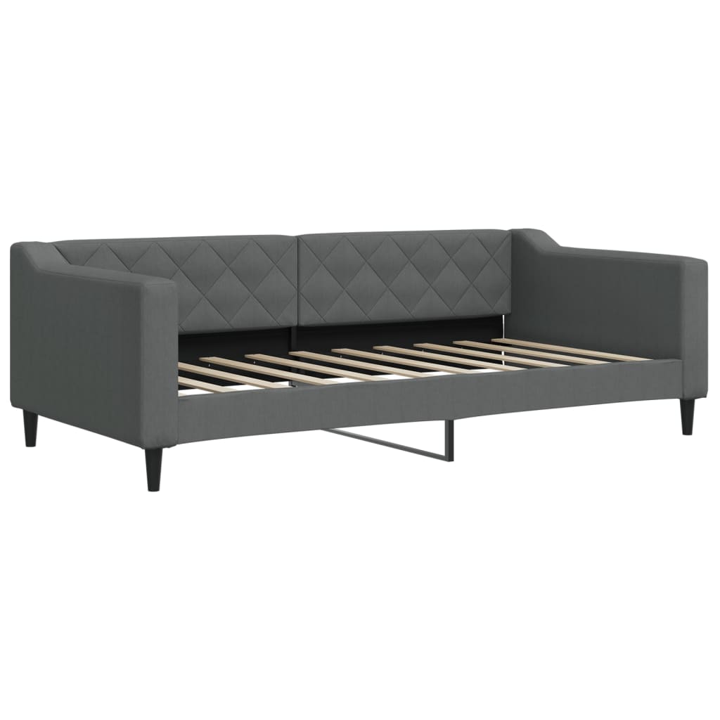 Slaapbank met matras 90x190 cm stof donkergrijs is nu te koop bij PeponiXL, paradijselijk wonen!