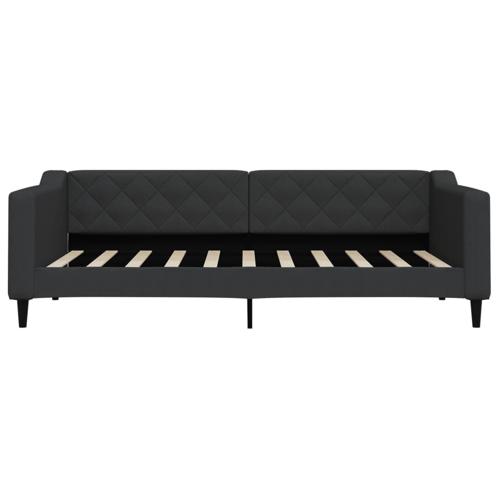 Slaapbank met matras 90x190 cm stof zwart is nu te koop bij PeponiXL, paradijselijk wonen!