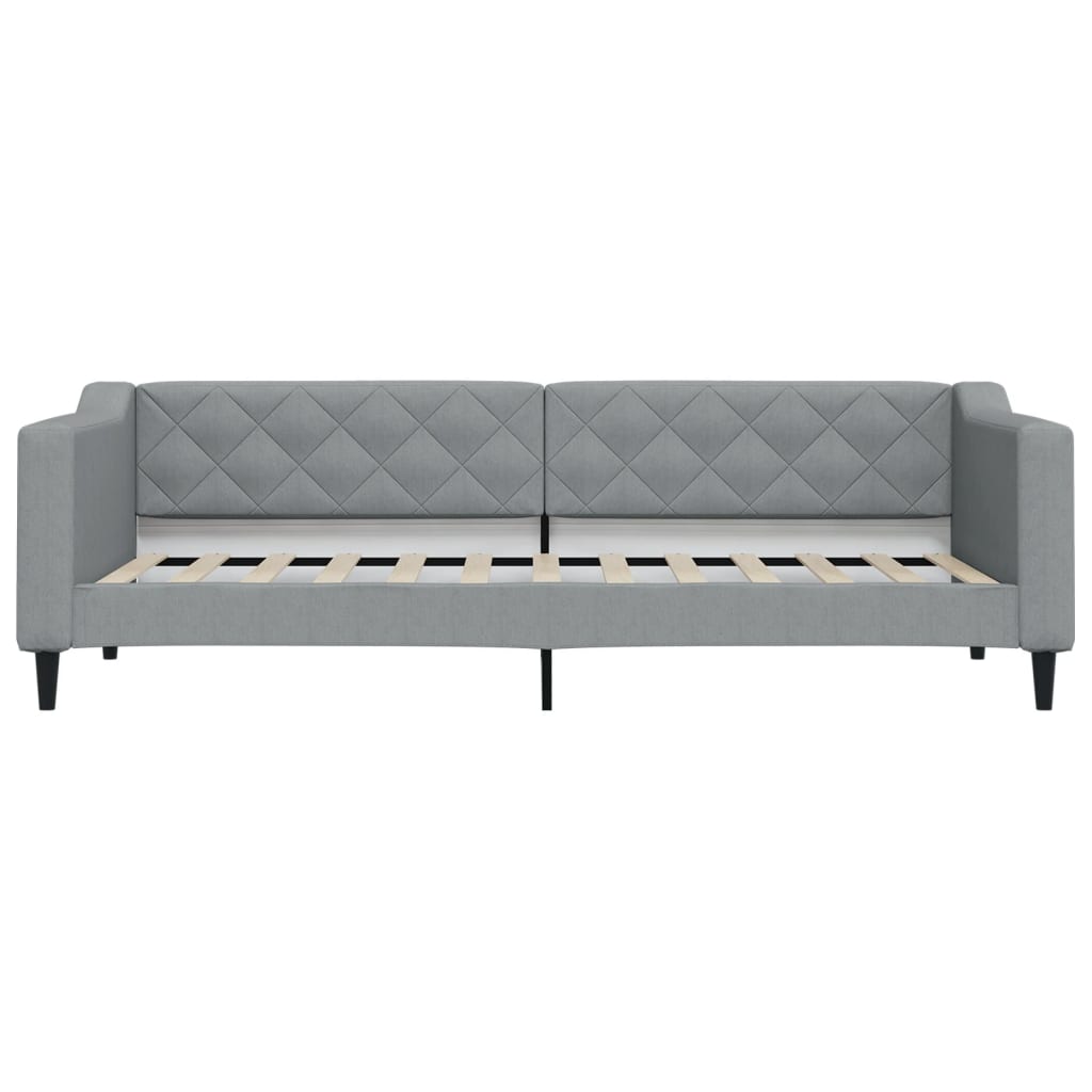 Slaapbank met onderschuifbed 80x200 cm stof lichtgrijs is nu te koop bij PeponiXL, paradijselijk wonen!
