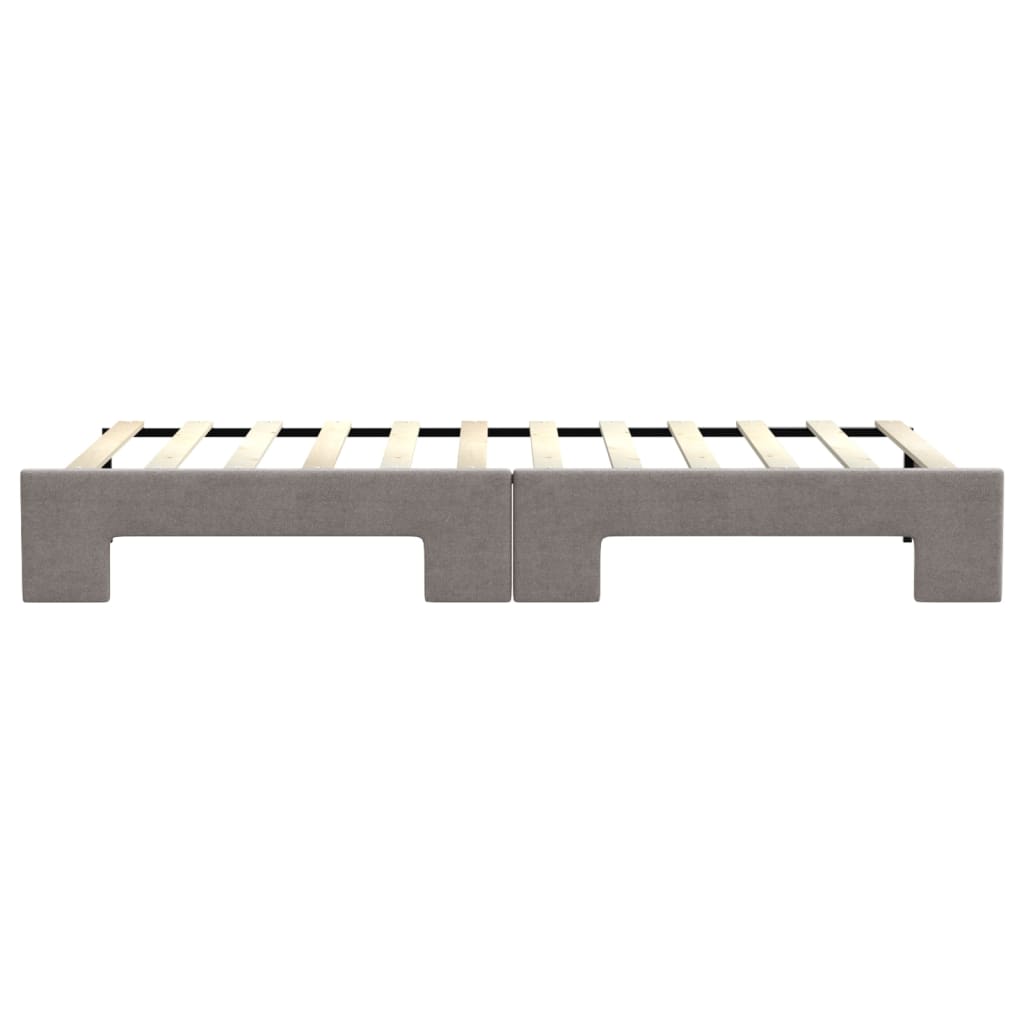 Slaapbank met onderschuifbed 80x200 cm stof taupe is nu te koop bij PeponiXL, paradijselijk wonen!