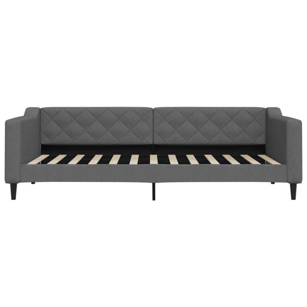 Slaapbank met onderschuifbed 90x200 cm stof donkergrijs is nu te koop bij PeponiXL, paradijselijk wonen!