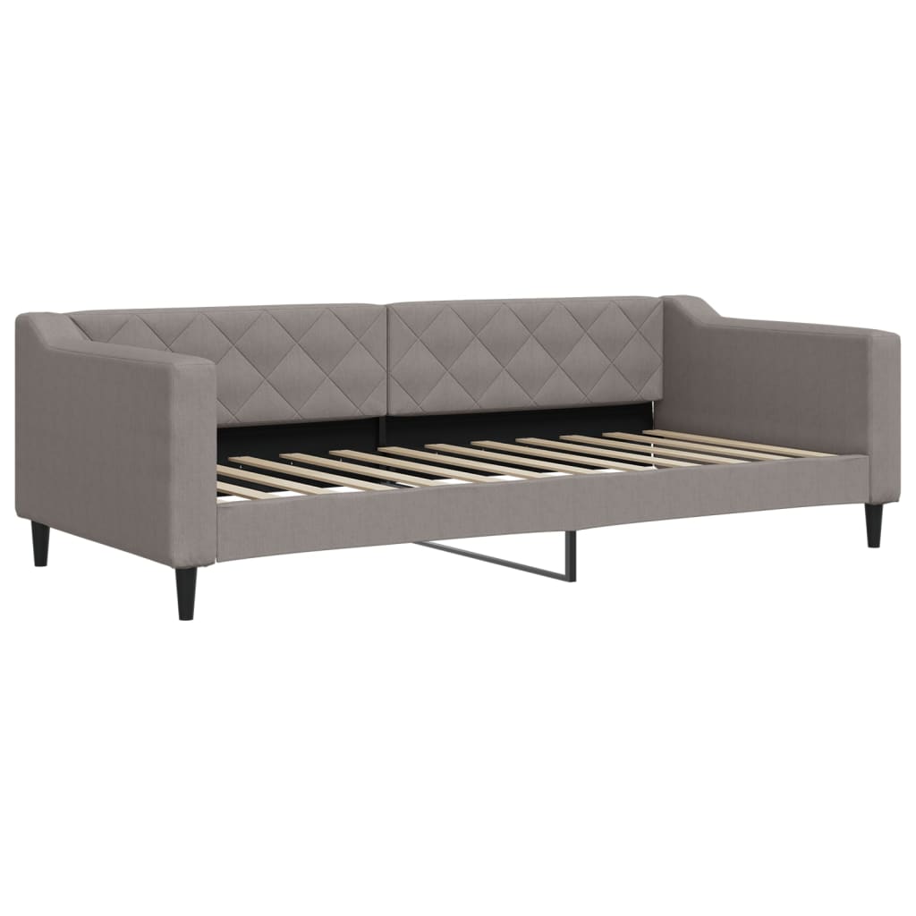 Slaapbank met onderschuifbed 90x200 cm stof taupe is nu te koop bij PeponiXL, paradijselijk wonen!