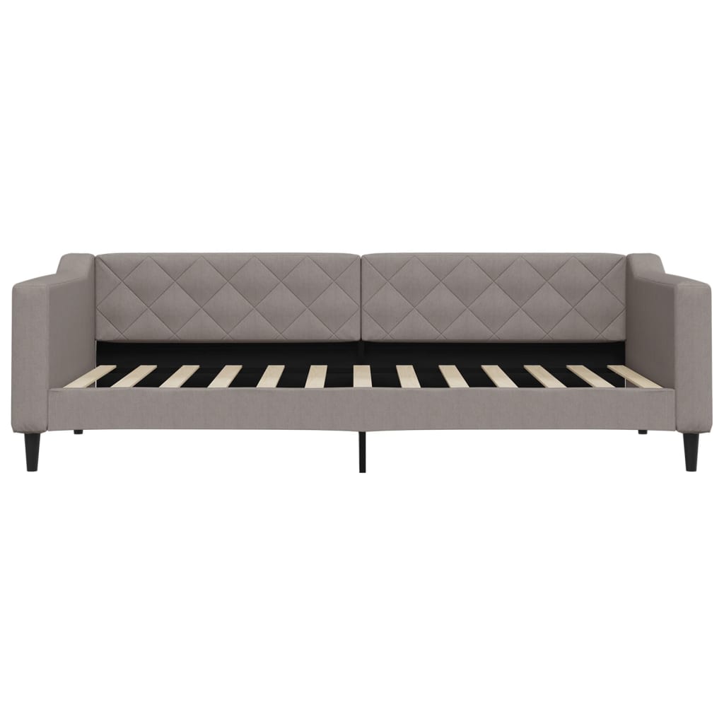 Slaapbank met onderschuifbed 90x200 cm stof taupe is nu te koop bij PeponiXL, paradijselijk wonen!