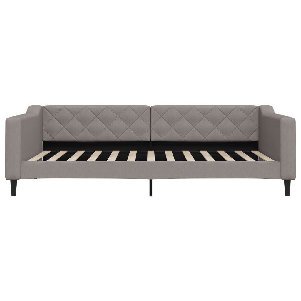 Slaapbank met onderschuifbed 100x200 cm stof taupe is nu te koop bij PeponiXL, paradijselijk wonen!