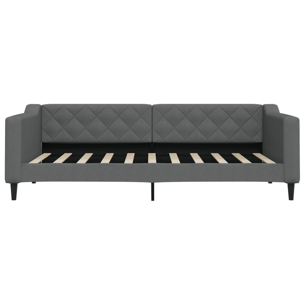 Slaapbank met onderschuifbed 90x190 cm stof donkergrijs is nu te koop bij PeponiXL, paradijselijk wonen!