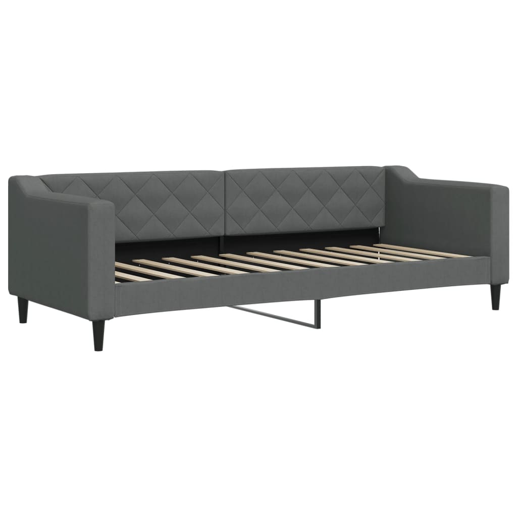 Slaapbank onderschuifbed en lades 80x200 cm stof donkergrijs is nu te koop bij PeponiXL, paradijselijk wonen!