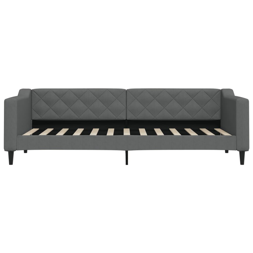 Slaapbank onderschuifbed en lades 80x200 cm stof donkergrijs is nu te koop bij PeponiXL, paradijselijk wonen!