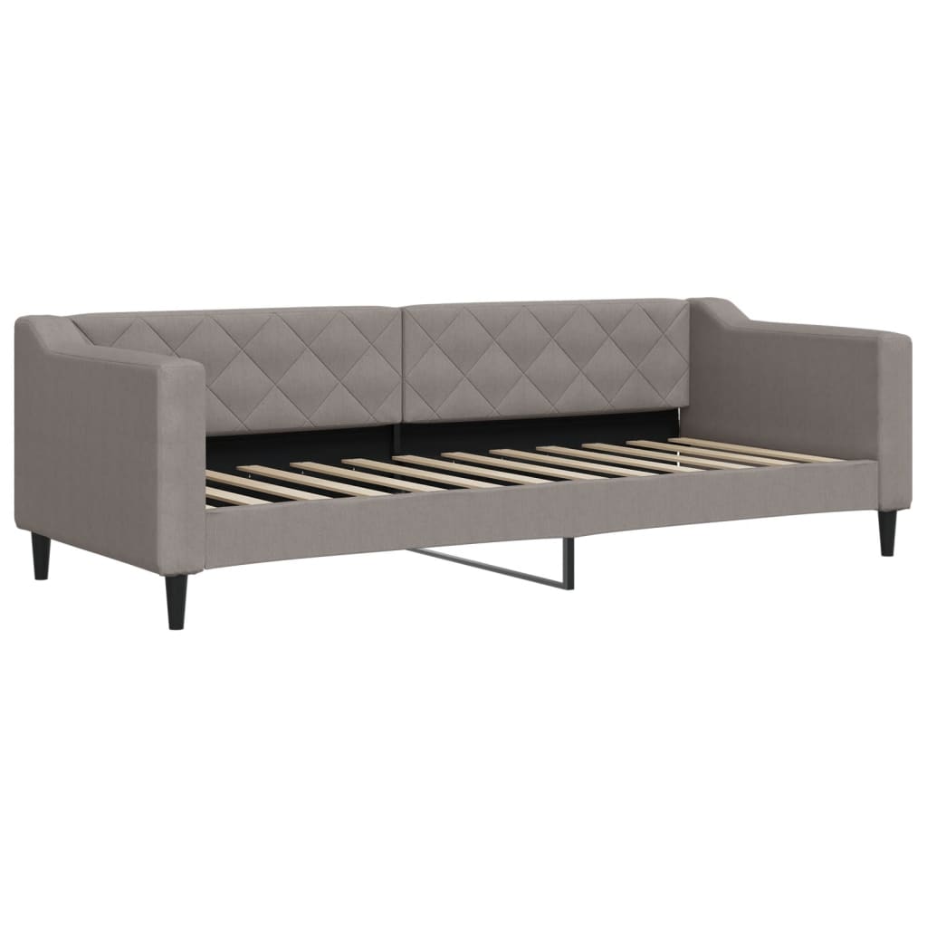 Slaapbank met onderschuifbed en lades 80x200 cm stof taupe is nu te koop bij PeponiXL, paradijselijk wonen!