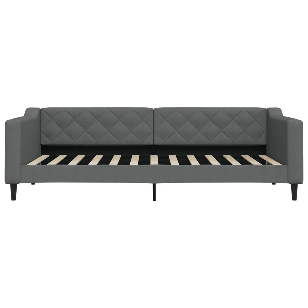 Slaapbank onderschuifbed en lades 90x200 cm stof donkergrijs is nu te koop bij PeponiXL, paradijselijk wonen!