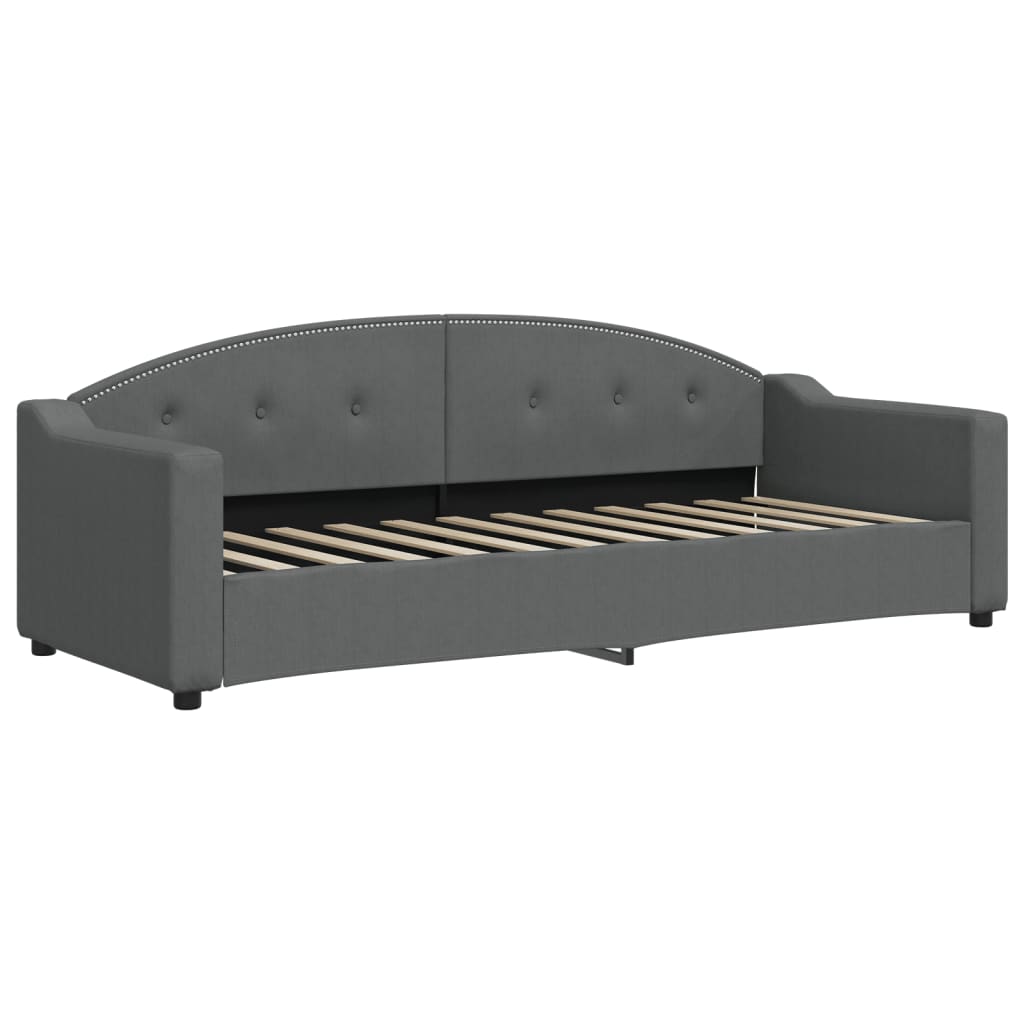 Slaapbank met matras 80x200 cm stof donkergrijs is nu te koop bij PeponiXL, paradijselijk wonen!