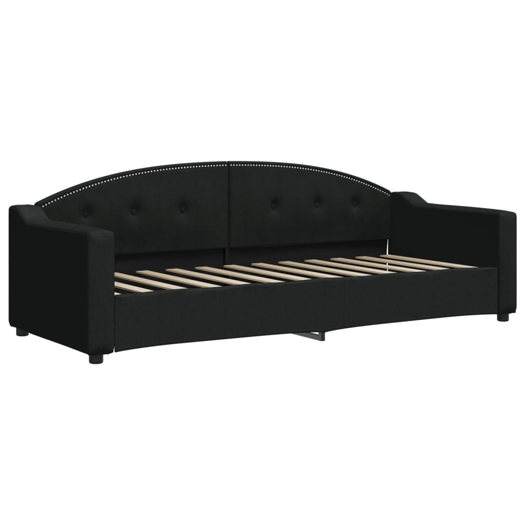 Slaapbank met matras 80x200 cm stof zwart is nu te koop bij PeponiXL, paradijselijk wonen!