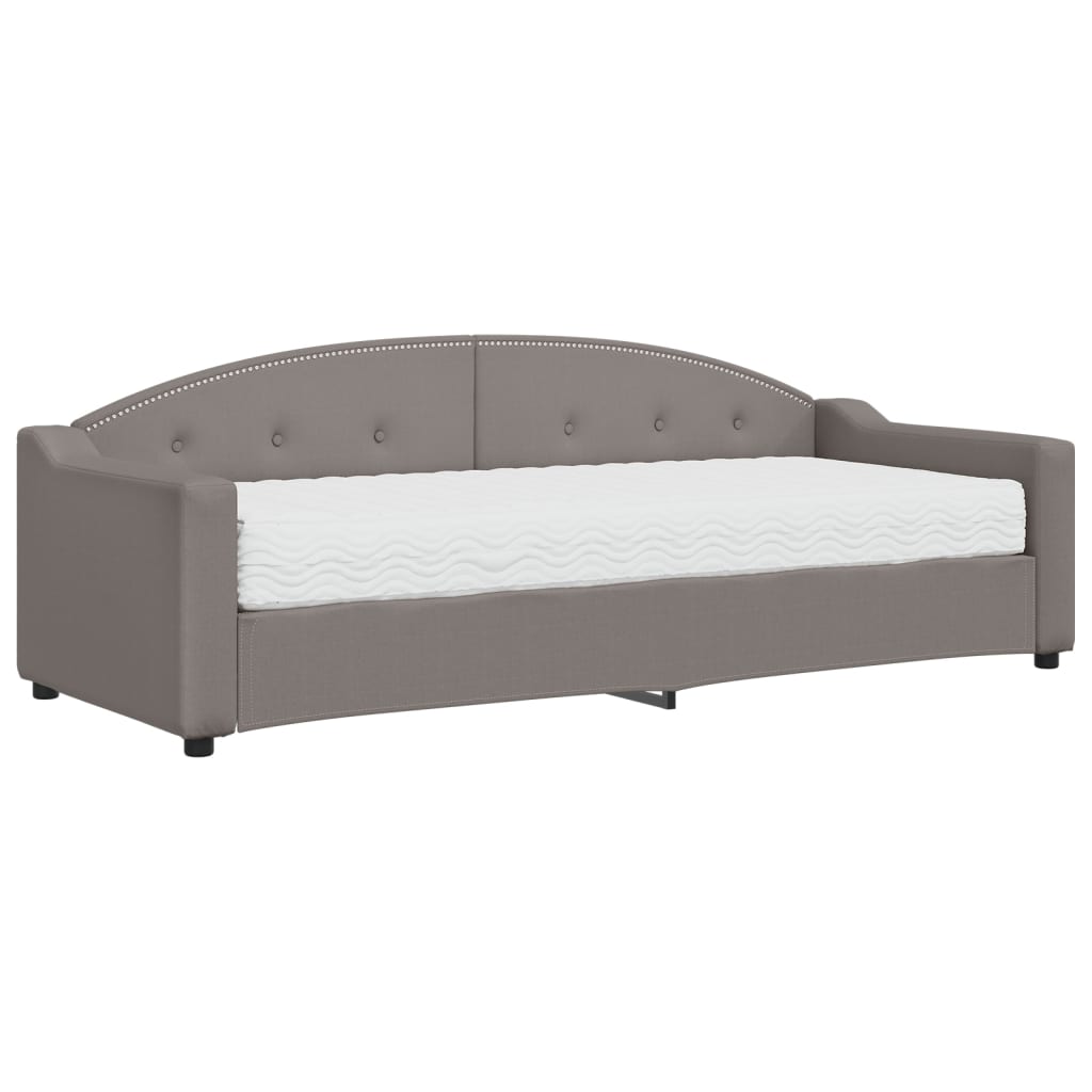 Slaapbank met matras 80x200 cm stof taupe is nu te koop bij PeponiXL, paradijselijk wonen!