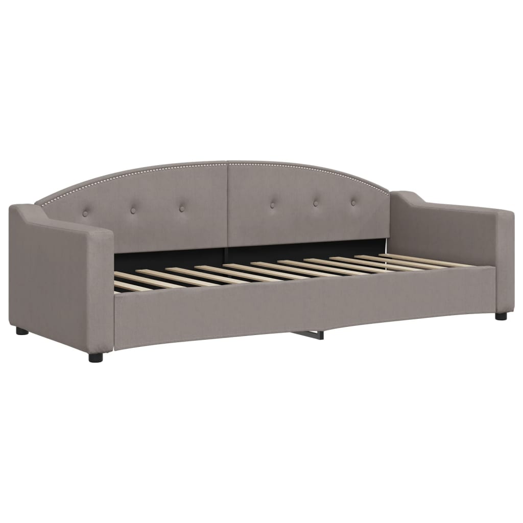 Slaapbank met matras 80x200 cm stof taupe is nu te koop bij PeponiXL, paradijselijk wonen!