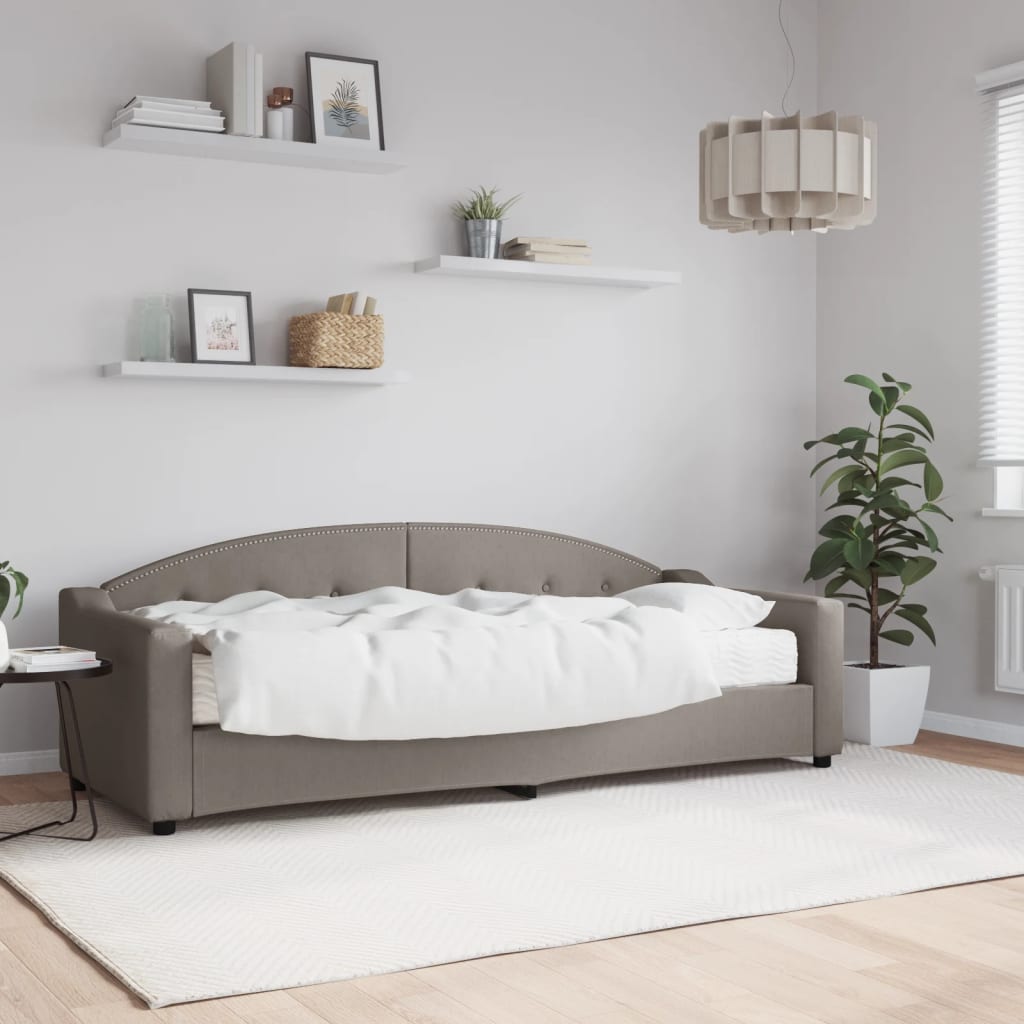 Slaapbank met matras 80x200 cm stof taupe is nu te koop bij PeponiXL, paradijselijk wonen!