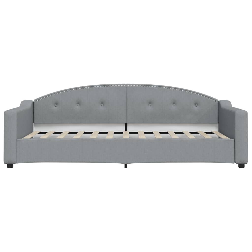 Slaapbank met matras 90x200 cm stof lichtgrijs is nu te koop bij PeponiXL, paradijselijk wonen!