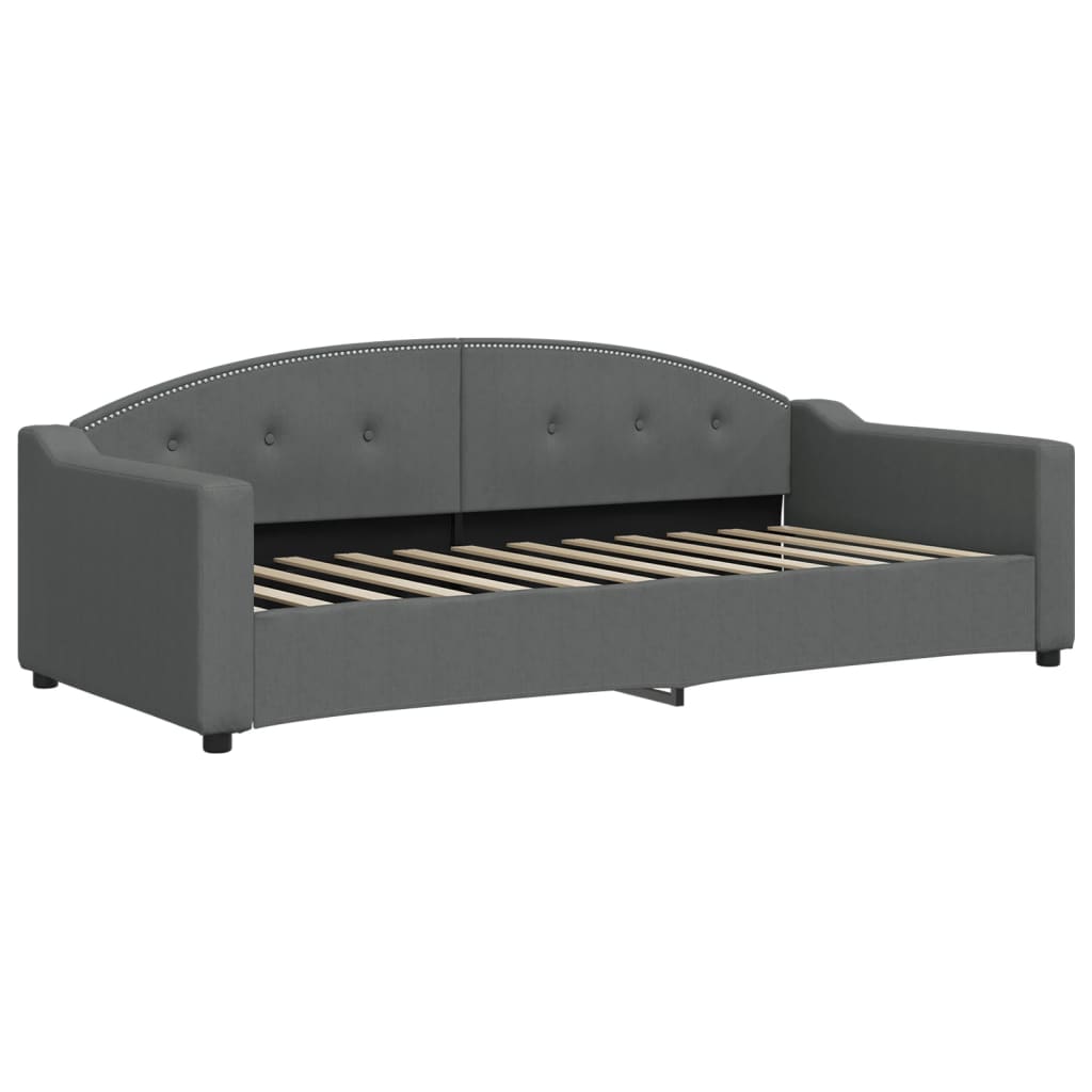 Slaapbank met matras 90x200 cm stof donkergrijs is nu te koop bij PeponiXL, paradijselijk wonen!