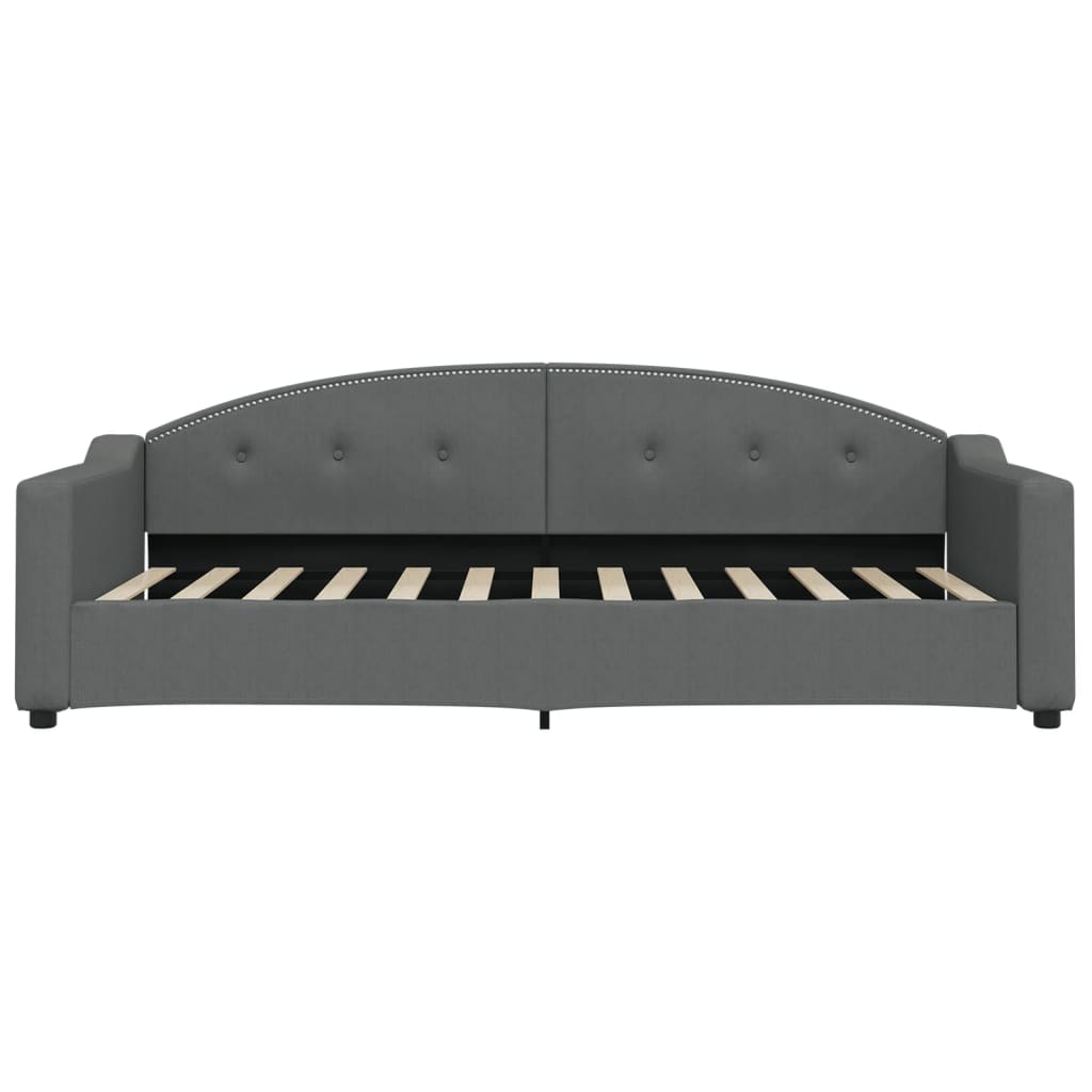 Slaapbank met matras 90x200 cm stof donkergrijs is nu te koop bij PeponiXL, paradijselijk wonen!