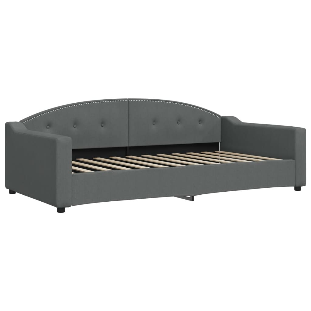 Slaapbank met matras 100x200 cm stof donkergrijs is nu te koop bij PeponiXL, paradijselijk wonen!