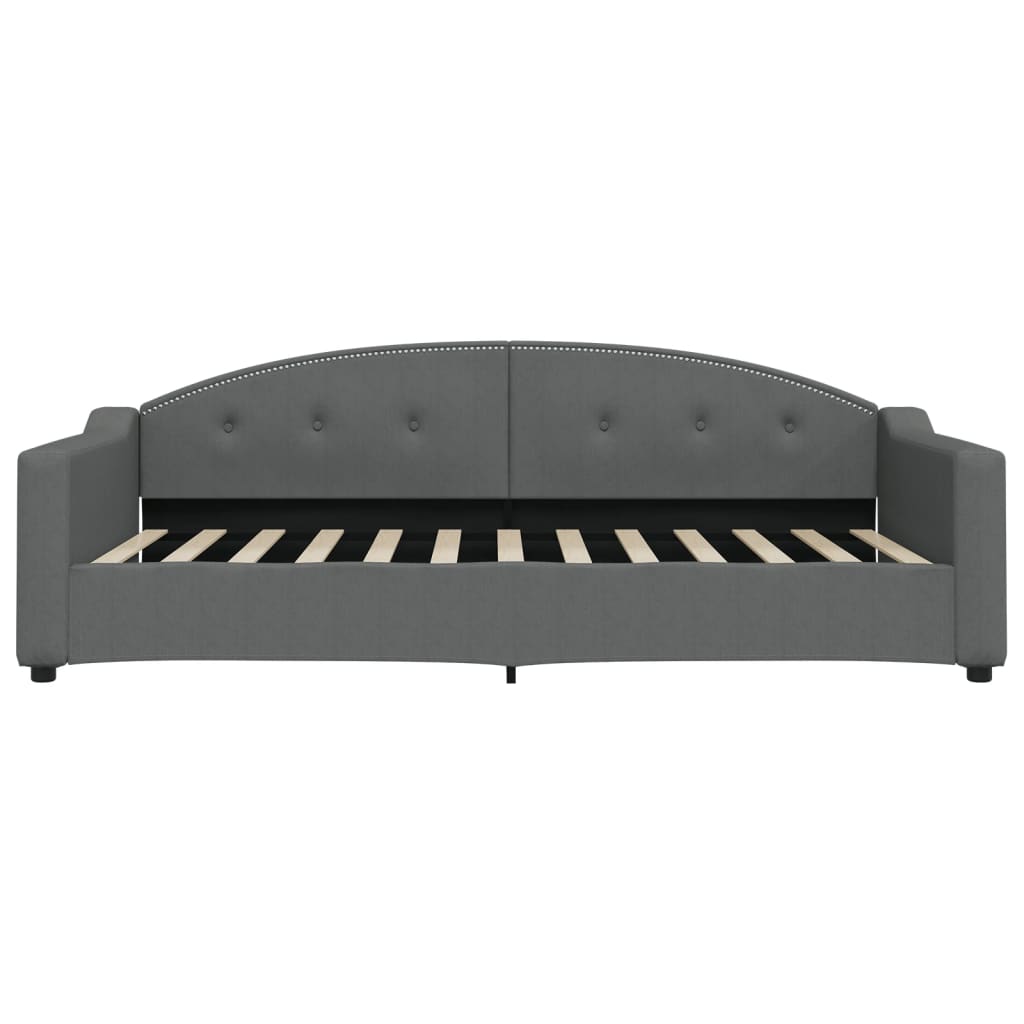 Slaapbank met matras 100x200 cm stof donkergrijs is nu te koop bij PeponiXL, paradijselijk wonen!