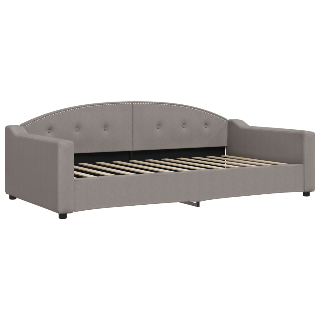 Slaapbank met matras 100x200 cm stof taupe is nu te koop bij PeponiXL, paradijselijk wonen!