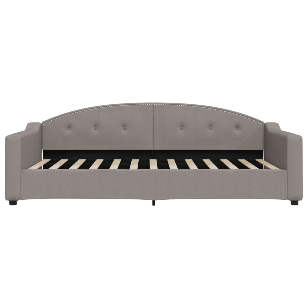 Slaapbank met matras 100x200 cm stof taupe is nu te koop bij PeponiXL, paradijselijk wonen!