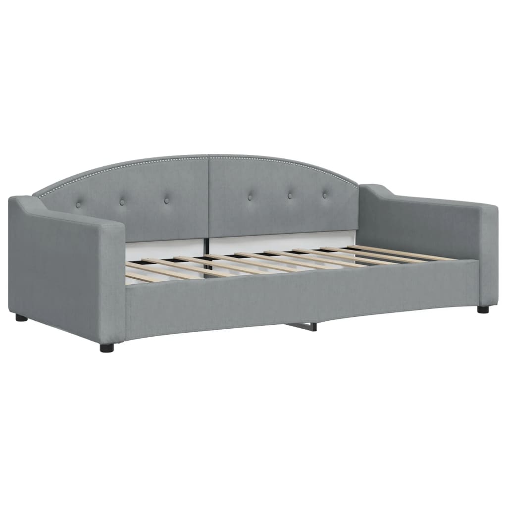Slaapbank met matras 90x190 cm stof lichtgrijs is nu te koop bij PeponiXL, paradijselijk wonen!