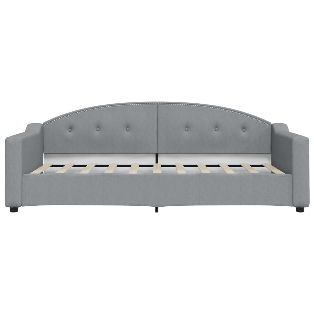 Slaapbank met matras 90x190 cm stof lichtgrijs is nu te koop bij PeponiXL, paradijselijk wonen!