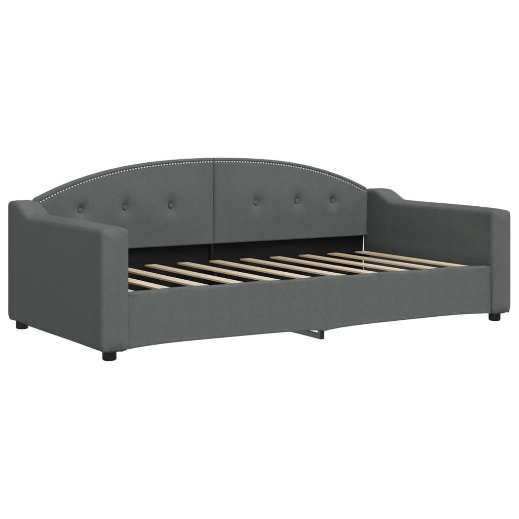 Slaapbank met matras 90x190 cm stof donkergrijs is nu te koop bij PeponiXL, paradijselijk wonen!