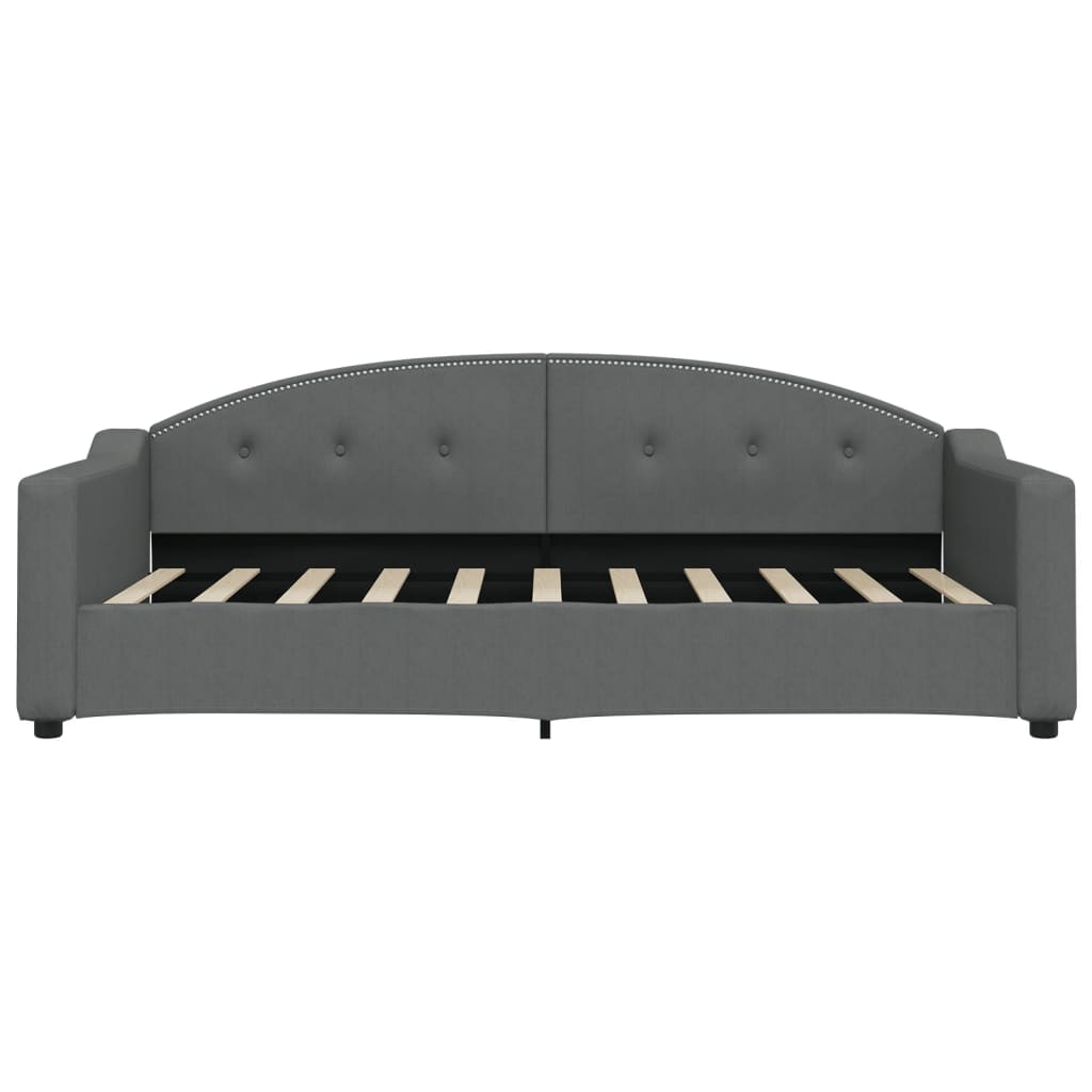 Slaapbank met matras 90x190 cm stof donkergrijs is nu te koop bij PeponiXL, paradijselijk wonen!