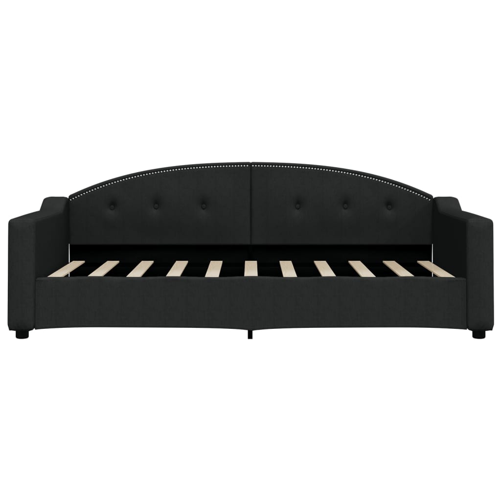 Slaapbank met matras 90x190 cm stof zwart is nu te koop bij PeponiXL, paradijselijk wonen!