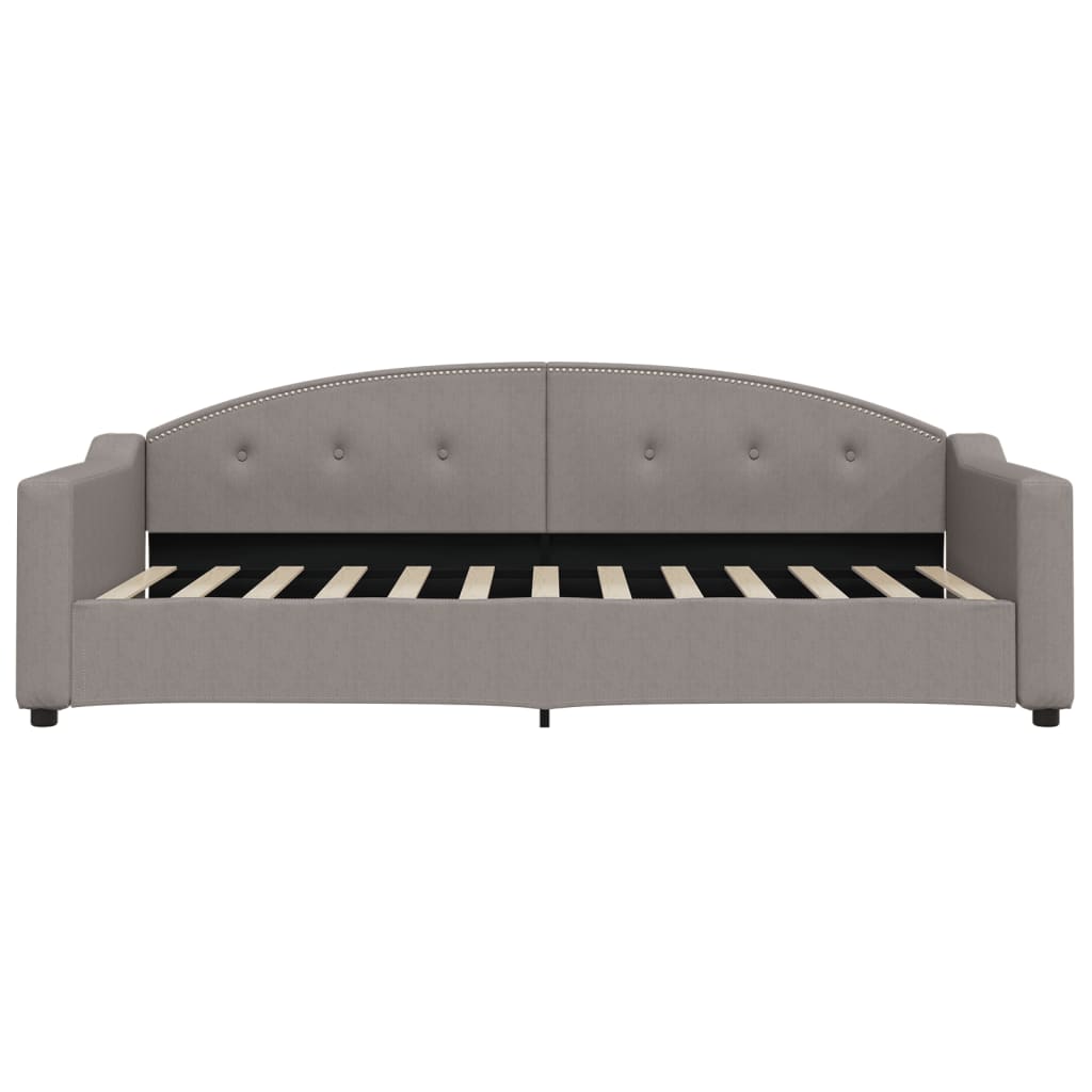 Slaapbank met onderschuifbed 90x200 cm stof taupe is nu te koop bij PeponiXL, paradijselijk wonen!