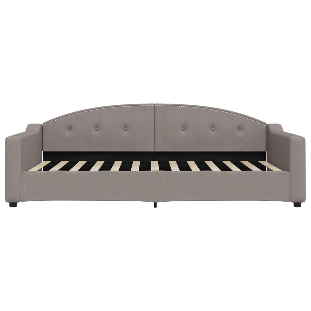Slaapbank met onderschuifbed 100x200 cm stof taupe is nu te koop bij PeponiXL, paradijselijk wonen!