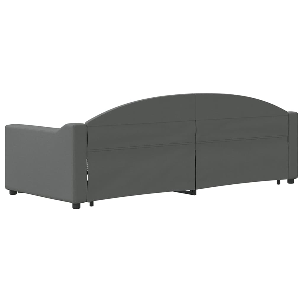 Slaapbank onderschuifbed en lades 80x200 cm stof donkergrijs is nu te koop bij PeponiXL, paradijselijk wonen!