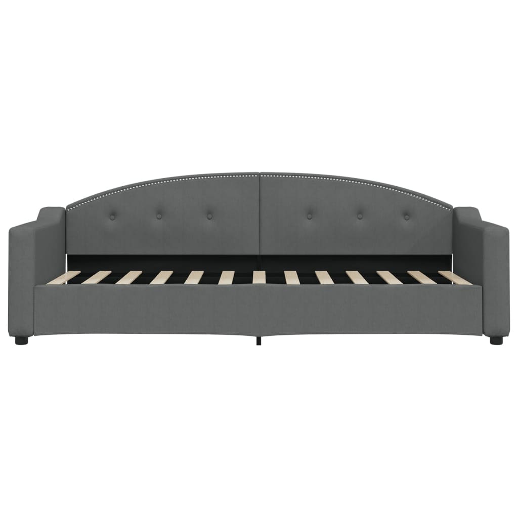 Slaapbank onderschuifbed en lades 80x200 cm stof donkergrijs is nu te koop bij PeponiXL, paradijselijk wonen!